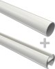 Rundrohr-Innenlauf Gardinenstange Aluminium / Metall 20 mm Ø 2-läufig PRESTIGE - Santo Weiß 100 cm