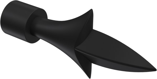 Gardinenstange Metall / Kunststoff 16 mm Ø SIMPA - Lily Schwarz