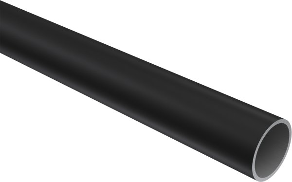 Gardinenstange Metall / Holz 16 mm Ø 2-läufig ADRIAN - Pin Schwarz / Buche lackiert