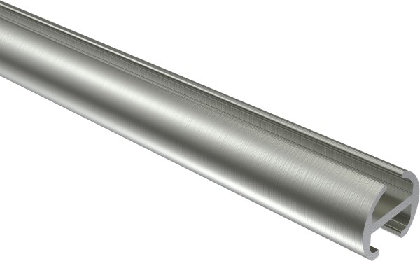 Innenlauf Gardinenstange Edelstahl-Optik 16 mm Ø 2-läufig SINUX - Casa