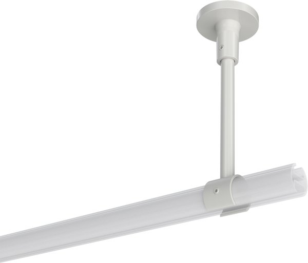 Deckenträger Sonette Weiß 1-läufig 13 cm für Gardinenstangen 20 mm Ø