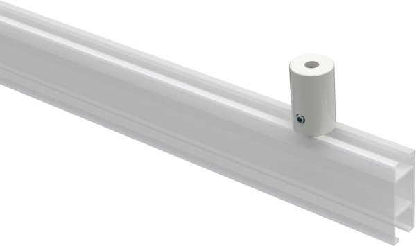 Deckenträger Sonius Weiß 1-läufig 2,5 cm für Innenlaufstangen 20 mm Ø / 14x35 mm (2 Stück)