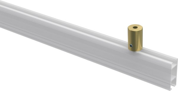 Deckenträger Sonius Messing-Optik 1-läufig 2,5 cm für Innenlaufstangen 20 mm Ø (2 Stück)