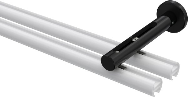 Träger Siteno Schwarz 1-3-läufig 4,5 bis 11,5 cm für Innenlaufstangen 20 mm Ø