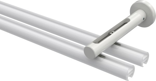 Träger Siteno Weiß 1-3-läufig 4,5 bis 11,5 cm für Innenlaufstangen 20 mm Ø