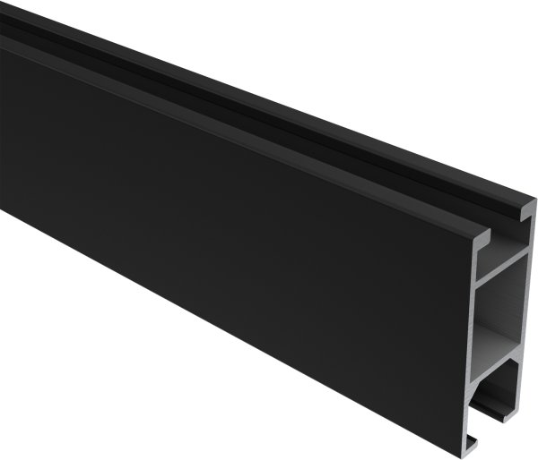 Innenlauf Gardinenstange Aluminium / Metall eckig 14x35 mm SMARTLINE - Paxo Schwarz