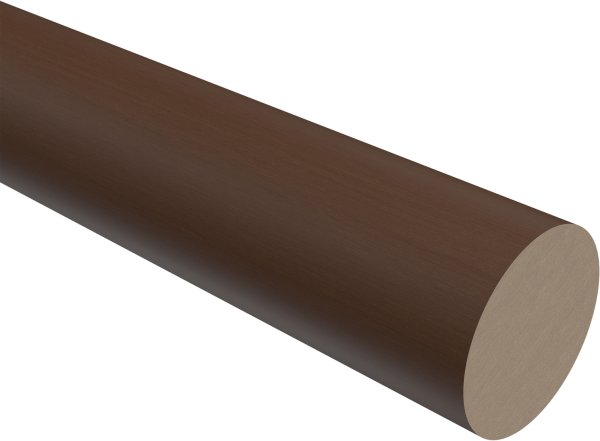 Gardinenstange Holz 28 mm Ø CLASSIC - Rondo Nussbaum lackiert