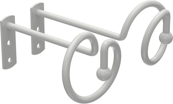 Drapierhaken 14 cm Weiß (1 Paar)