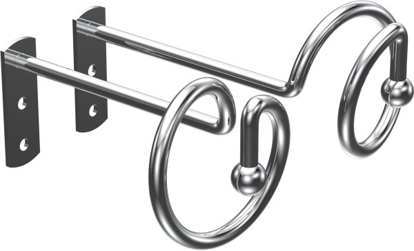 Drapierhaken 14 cm Chrom (1 Paar)