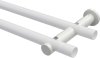 Träger Platon Weiß 2-läufig 7,5 und 14,5 cm für Gardinenstangen 20 mm Ø 
