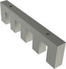 Innenlauf Gardinenstange Deckenmontage Aluminium / Metall eckig 14x35 mm 4-läufig SMARTLINE - Paxo Schwarz / Edelstahl-Optik 100 cm