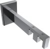 Innenlauf Gardinenstange Aluminium / Metall eckig 14x35 mm 2-läufig SMARTLINE - Lox Schwarz / Chrom (WA lang) 100 cm