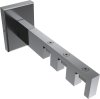 Innenlauf Gardinenstange Aluminium / Metall eckig 14x35 mm 3-läufig SMARTLINE - Paxo Schwarz / Chrom (WA lang) 100 cm