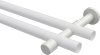 Träger Prestige Weiß 2-läufig 8 und 13 cm für Gardinenstangen 20 mm Ø 