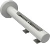 Innenlauf Gardinenstange Aluminium / Metall 20 mm Ø 2-läufig SITENO - Zoena Weiß 100 cm