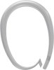 Duschvorhangringe (Duschringe) Transparent Typ Oval, verschließbar für Duschvorhangstangen 10 Stück