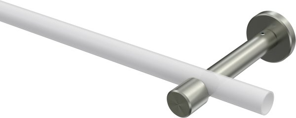 Träger Sinux Edelstahl-Optik 1-läufig 8 cm für Gardinenstangen 16 mm Ø