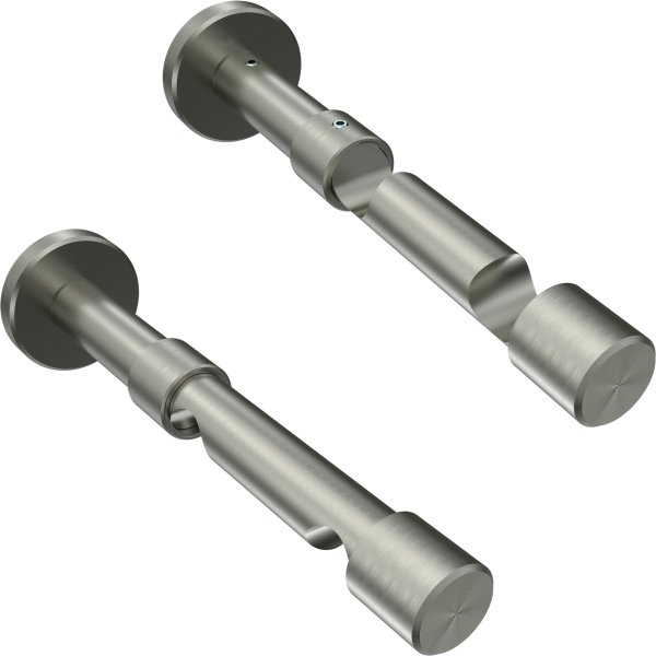 Rundrohr-Innenlauf Gardinenstange Edelstahl-Optik 16 mm Ø 2-läufig SINUX - Casa