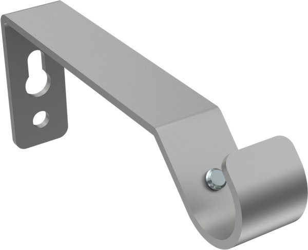 Ausziehbare Gardinenstange Metall / Kunststoff 16/13 mm Ø HERA - Livo Silbergrau