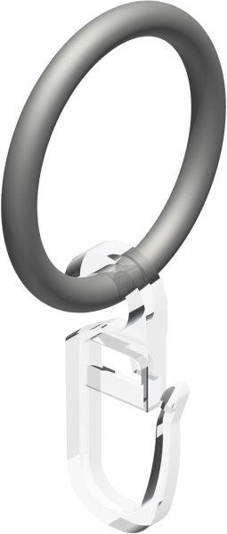 Gardinenstange Metall / Kunststoff 16 mm Ø SIMPA - Cone Silbergrau