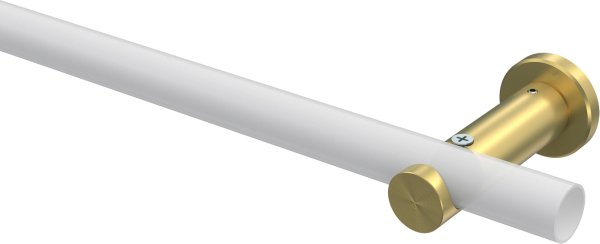 Träger Platon Messing-Optik 1-läufig 7,5 cm für Gardinenstangen 20 mm Ø