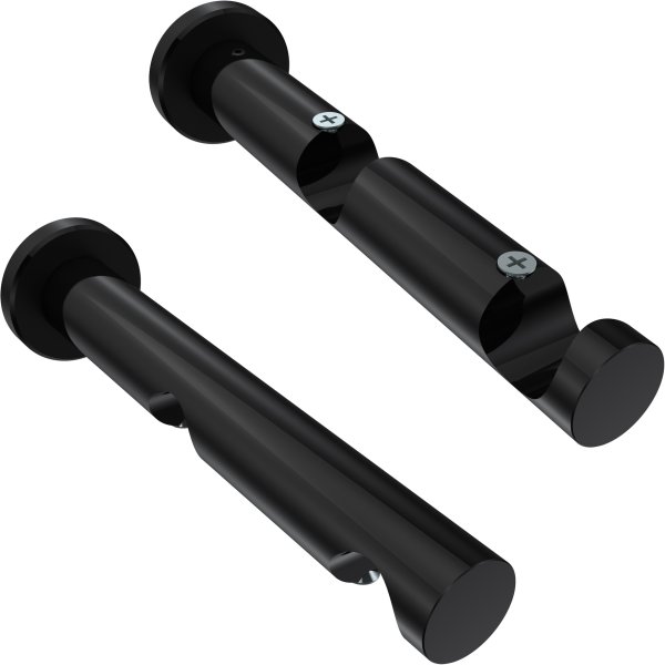 Rundrohr-Innenlauf Gardinenstange Aluminium / Metall 20 mm Ø 2-läufig PLATON - Mavell Chrom