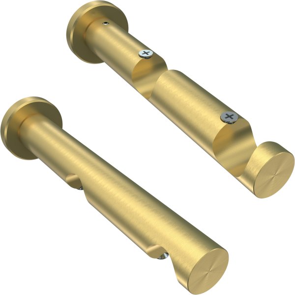 Gardinenstange Messing-Optik 20 mm Ø 2-läufig PLATON - Savio (ohne Ringe)