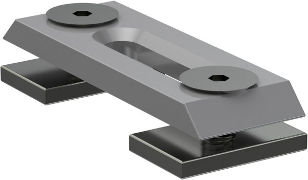 Innenlauf Gardinenstange Deckenmontage Edelstahl-Optik eckig 14x35 mm 2-läufig SMARTLINE (Universal) - Paxo