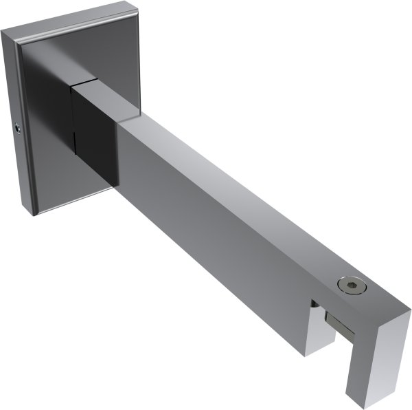 Innenlauf Gardinenstange Aluminium / Metall eckig 14x35 mm SMARTLINE - Paxo Edelstahl-Optik / Chrom (WA lang)