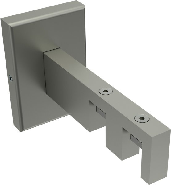 Innenlauf Gardinenstange Edelstahl-Optik eckig 14x35 mm 2-läufig SMARTLINE - Paxo
