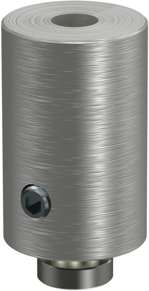 Innenlauf Gardinenstange Edelstahl-Optik 20 mm Ø SONIUS - Santo