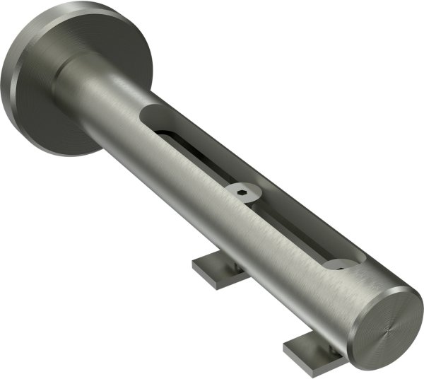 Innenlauf Gardinenstange Messing-Optik / Edelstahl-Optik 20 mm Ø 2-läufig SITENO - Samanto