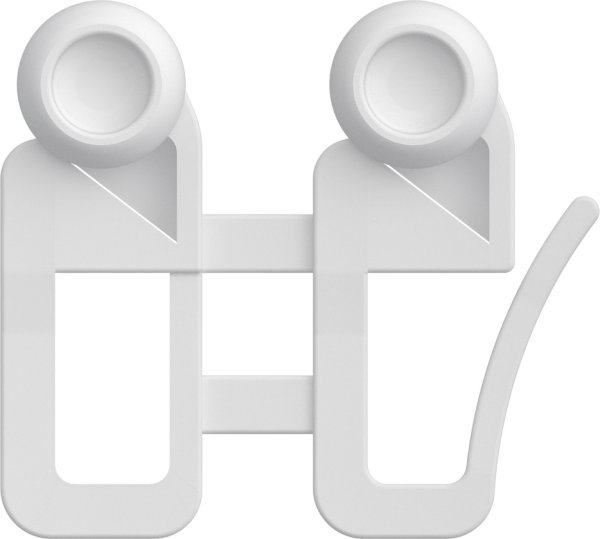 Schleuderwagen mit Innenlaufrollen u. Faltenhaken Kunststoff für Gardinenschienen CONCEPT (4 Stück)