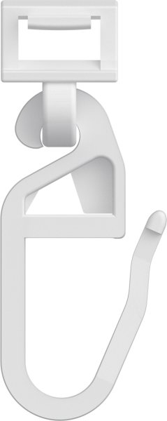 Klick-Gleiter Klicki mit Faltenhaken Kunststoff für Gardinenschienen SLIMLINE (100 Stück)