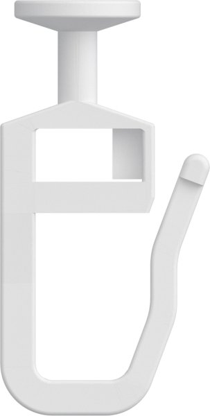 Faltengleiter Rundkopf 9 mm Ø mit Faltenhaken Kunststoff für Gardinenschienen / Innenlaufstangen (100 Stück)