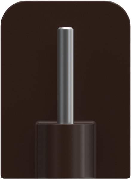 Klebehaken Braun für Vitragestangen (4 Stück)