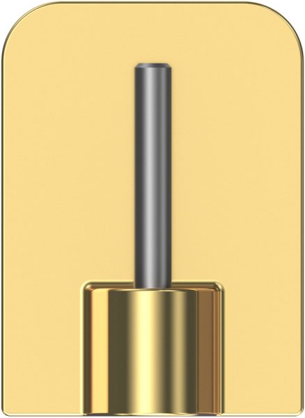 Klebehaken Messing-farbig für Vitragestangen (4 Stück)