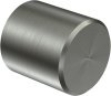 Gardinenstange Metall 20 mm Ø PLATON - Santo Silbergrau / Edelstahl-Optik (ohne Ringe) 100 cm
