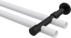 Träger Prestige Schwarz 2-läufig 8 und 13 cm für Gardinenstangen 20 mm Ø 