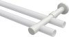 Träger Prestige Weiß 2-läufig 8 und 13 cm für Gardinenstangen 20 mm Ø 