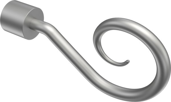 Ausziehbare Gardinenstange Metall / Kunststoff 16/13 mm Ø HERA - Helix Silbergrau