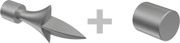 Ausziehbare Gardinenstange Metall / Kunststoff 16/13 mm 2-läufig Ø HERA - Lily Silbergrau