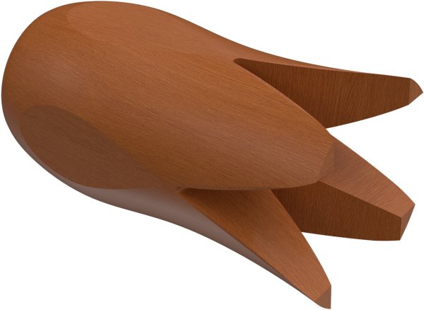 Gardinenstange Holz 16 mm Ø ADRIAN - Flower Kirschbaum lackiert