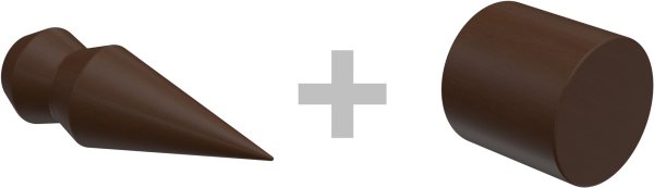 Gardinenstange Holz 16 mm Ø 2-läufig ADRIAN - Doman Nussbaum lackiert