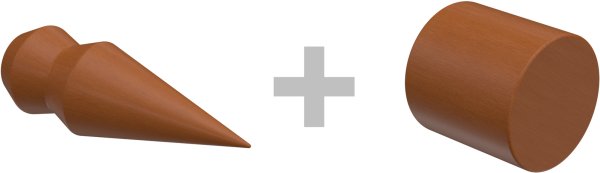 Gardinenstange Holz 16 mm Ø 2-läufig ADRIAN - Doman Kirschbaum lackiert