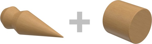 Gardinenstange Holz 16 mm Ø 2-läufig ADRIAN - Doman Buche lackiert