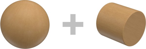 Gardinenstange Holz 16 mm Ø 2-läufig ADRIAN - Geo Buche lackiert