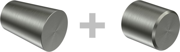 Rundrohr-Innenlauf Gardinenstange Edelstahl-Optik 16 mm Ø 2-läufig SINUX - Carelli