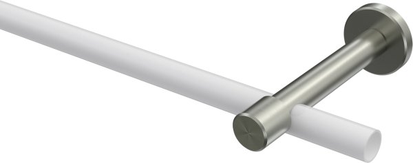 Träger Sinux Edelstahl-Optik 1-läufig 8 cm für Gardinenstangen 16 mm Ø