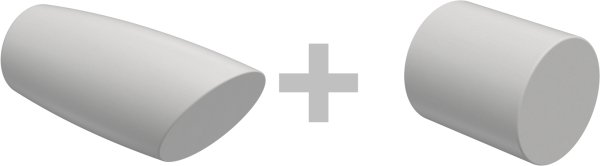 Innenlauf Gardinenstange Aluminium / Holz 20 mm Ø 2-läufig TALENT - Etta Schwarz / Weiß lackiert